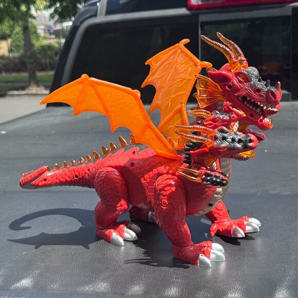 Robotic Walking Multi-Headed Dragon Toy with Sounds Battery Operated - Picture 1 of 7